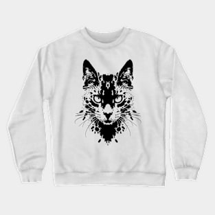 Cute Cat Illusion Design, Funny Cat Lover Gift Idea Crewneck Sweatshirt